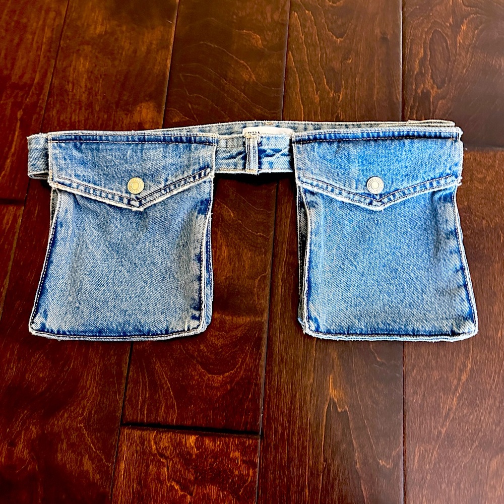 Zara denim belt pocket